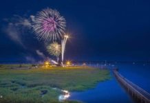 4th of July festivities, fireworks in Beaufort