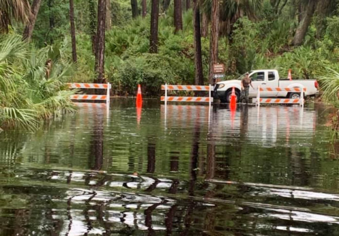 Flooding closes Hunting Island, again