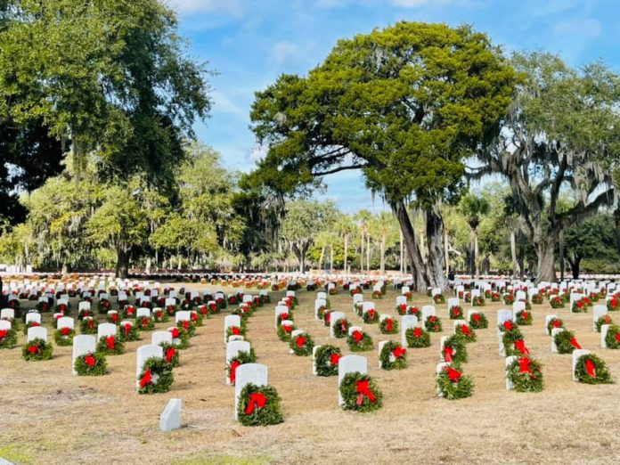 Over 15,000 wreaths placed at Beaufort National Cemetery