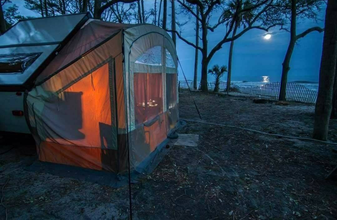 The beauty of camping at Hunting Island