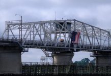 Beaufort’s Woods Memorial Bridge hosts flag for holiday Beaufort's Woods Memorial Bridge hosts flag for holiday