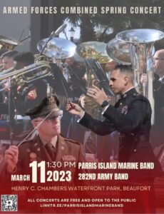 Free concert with Parris Island Band + US Army Band coming to waterfront