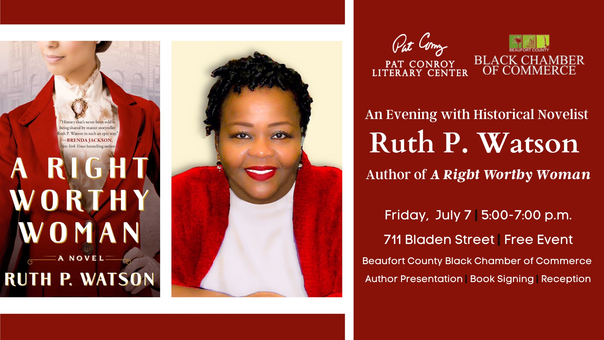 An Evening with Ruth P. Watson, Author of A Right Worthy Woman ...