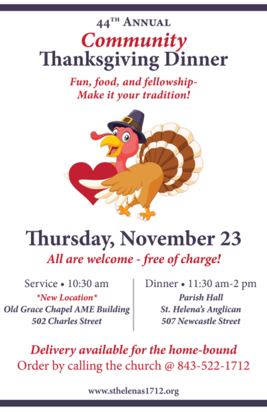 Parish Church of St. Helena to serve 44th annual Free Thanksgiving Dinner