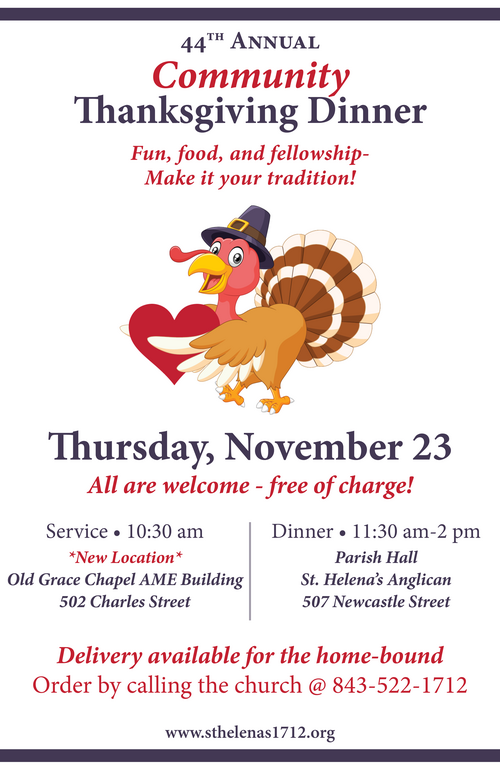Save the Date to Join Our 13th Annual Thanksgiving Dinner - Burgess Health  Center