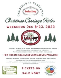 Enjoy a Christmas Carriage ride in Beaufort this holiday season