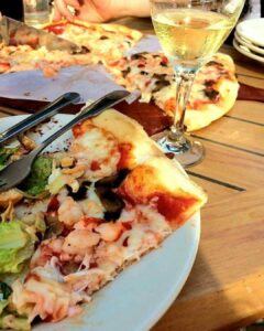 This waterfront spot has the only seafood pizza you'll find in Beaufort SC