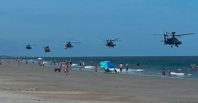 Salute from the Shore Apache helicopter pilots under investigation