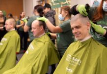 Locals, Port Royal Police Department, go bald for child cancer research