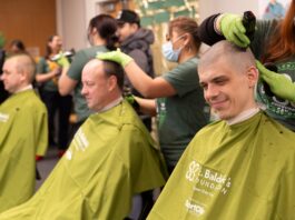 Locals, Port Royal Police Department, go bald for child cancer research
