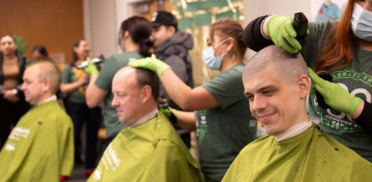 Locals, Port Royal Police Department, go bald for child cancer research